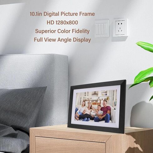 10.1 inch Digital Picture Frame, 1280x800 HD Digital Photo Frame, Sharing 16GB Memory Auto Rotate Slideshow Video Music Player, for Android 6.0. (US Plug 100‑240V) in Saudi Arabia