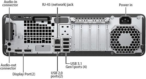 كمبيوتر مكتبي HP EliteDesk 800 G4 SFF Business PC، Intel Hexa-Core i7-8700 3.2 جيجا هرتز، ذاكرة وصول عشوائي DDR4 سعة 16 جيجابايت، 256 SSD، لوحة مفاتيح وماوس، Windows 11 Pro (متجدد) in Saudi Arabia