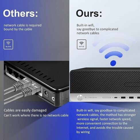 كمبيوتر مكتبي HP EliteDesk 800 G4 SFF Business PC، Intel Hexa-Core i7-8700 3.2 جيجا هرتز، ذاكرة وصول عشوائي DDR4 سعة 16 جيجابايت، 256 SSD، لوحة مفاتيح وماوس، Windows 11 Pro (متجدد) in Saudi Arabia
