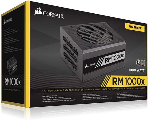سلسلة Corsair Enthusiast RM1000x، معيارية بالكامل 80 بلس ذهبي 1000 وات، إصدار الاتحاد الأوروبي in Saudi Arabia