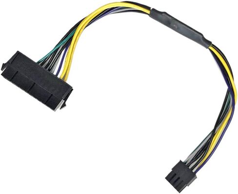 كابل محول إمداد الطاقة ATX 24 دبوس إلى 8P 18AWG ATX من Zahara لأجهزة الكمبيوتر Dell PowerEdge T20 / Precision T1700 T3620 / H61، H81، Q77، Q87، B75، A75، Q75، Q65 30 سم in Kuwait