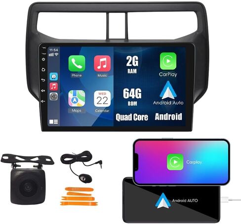 Car CarPlay Android Auto Navigation Stereo GPS Radio Reverse Camera Display 9 "IPS Touchscreen Headunit Tablet Pad Media Player for Toyota Rush 2018-2019، إذا كان ذلك ممكنًا، رباعي النواة 2G+64G in Kuwait