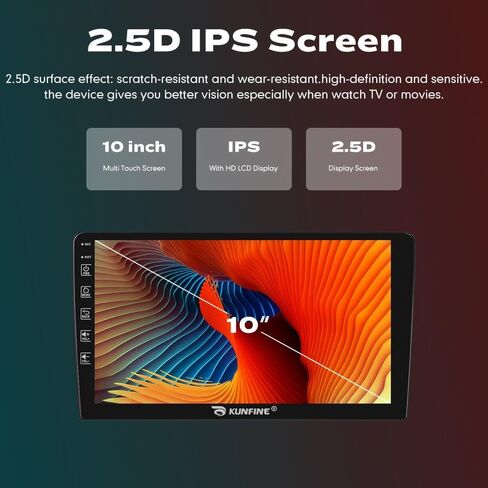 Car CarPlay Android Auto Navigation Stereo GPS Radio Reverse Camera Display 10 "IPS Touchscreen Headunit Tablet Pad Media Player for Dodge Caliber 2007-2009، إذا كان ذلك ممكنًا، رباعي النواة 2G+64G in Kuwait