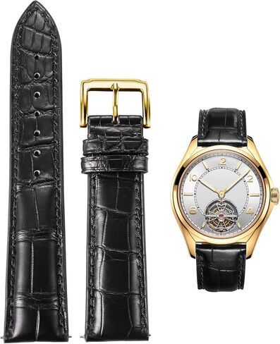 BINLUN Alligator Grain Leather Watch Band Crocodile Grain Watch Straps Quick Release Replacement Classic Watchband for Men Women Black Brown Blue 18mm 19mm 20mm 21mm 22mm 24mm in Saudi Arabia