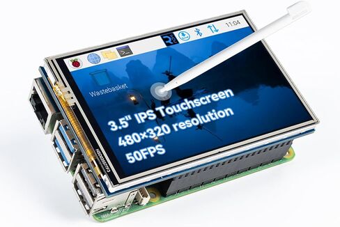 حافظة الكمبيوتر Pironman 5-Mini NVMe M.2 مع شاشة تعمل باللمس Raspberry Pi مقاس 3.5 بوصة in Kuwait