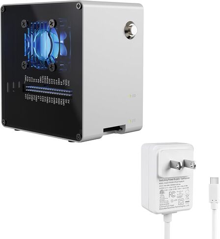 حافظة كمبيوتر Pironman 5-Mini NVMe M.2 مزودة بمصدر طاقة PD بقدرة 27 وات لجهاز Raspberry Pi 5 in Kuwait