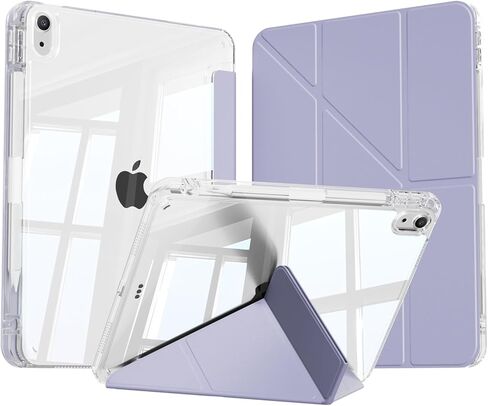 Y-Shaped Case for iPad (A16) 11th/10th Generation 11 Inch/10.9 Inch (2025/2022) with Pencil Holder, Shockproof Lightweight Cover Supports Multi-Angle Stand, Pink in Saudi Arabia