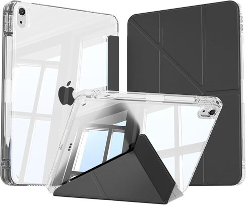 Y-Shaped Case for iPad (A16) 11th/10th Generation 11 Inch/10.9 Inch (2025/2022) with Pencil Holder, Shockproof Lightweight Cover Supports Multi-Angle Stand, Pink in Saudi Arabia