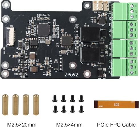 ZDE ZP592 PCIe to 2 Channel RS485 2 Channel RS232 HAT Expansion Board for Raspberry Pi 5 PCIe to RS485 with Isolation RS232 Long Distance Communication Via RS485 in Saudi Arabia