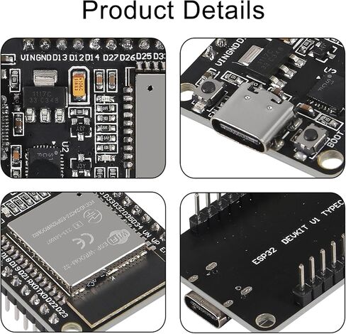 1 قطعة Type-C 30pins CP2102 ESP-WROOM-32 ESP32 ESP-32S مجلس التنمية 2.4 جيجا هرتز ثنائي الوضع WiFi + بلوتوث ثنائي النوى معالج متحكم متكامل مع هوائي RF AMP Filter AP STA in Kuwait