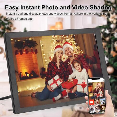 15inch Digital Picture Frame, WiF Electronic Digital Photo Frame with 1024x768 HD Touchscreen, Tabletop & Wall Mounted Digital Frame with 80000 Photos Storage Auto Rotate (US Plug) in Saudi Arabia