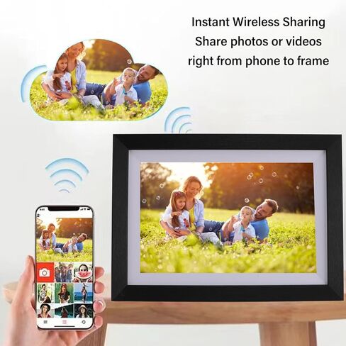 15inch Digital Picture Frame, WiF Electronic Digital Photo Frame with 1024x768 HD Touchscreen, Tabletop & Wall Mounted Digital Frame with 80000 Photos Storage Auto Rotate (US Plug) in Saudi Arabia