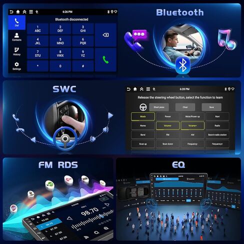 [4+128G] Android 15 Radio for Suzuki Swift 2011 2012 2013 2014 2015 2016 2017, 9" Incell Full Touchscreen Stereo Wireless CarPlay/Android Auto Bluetooth GPS Navi 5G WiFi FM/RDS + AHD Backup Camera in Saudi Arabia