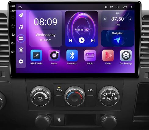 [4+64G] Android 13 Car Stereo with Wireless Apple Carplay & Android Auto for Chevy Silverado 2007-2013 GMC Sierra Yukon 10.1" Touchscreen Radio Upgrade with AHD Camera,GPS,SWC,WiFi,FM,Bluetooth in Kuwait