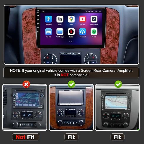 [4+64G] Android 13 Car Stereo with Wireless Apple Carplay & Android Auto for Chevy Silverado 2007-2013 GMC Sierra Yukon 10.1" Touchscreen Radio Upgrade with AHD Camera,GPS,SWC,WiFi,FM,Bluetooth in Kuwait