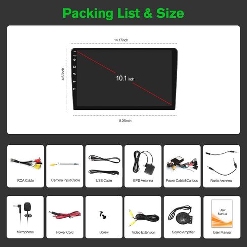 [4+64G] Android 13 Car Stereo with Wireless Apple Carplay & Android Auto for Chevy Silverado 2007-2013 GMC Sierra Yukon 10.1" Touchscreen Radio Upgrade with AHD Camera,GPS,SWC,WiFi,FM,Bluetooth in Kuwait