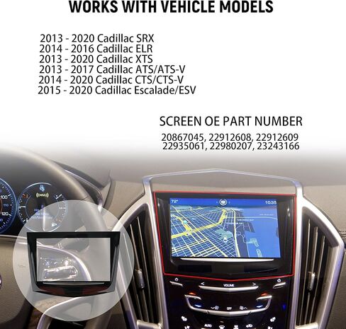 ترقية استبدال الشاشة التي تعمل باللمس لكاديلاك CUE ATS CTS SRX XTS Escalade 2013 2014 2015 2016 2017 شاشة تعمل باللمس مع مجموعة أدوات إزالة استبدال 23243166، 20867045، 22912608 in Kuwait