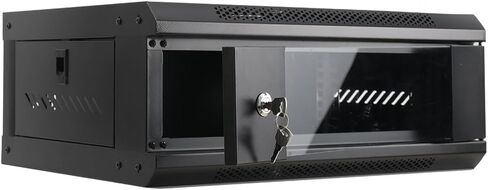 4U Wall Mount Server Rack, Network Server Cabinet Enclosure with Lockable Glass Door for for Offices & Data Centers, Max Load 110lbs(4U Server Cabinet) in Kuwait
