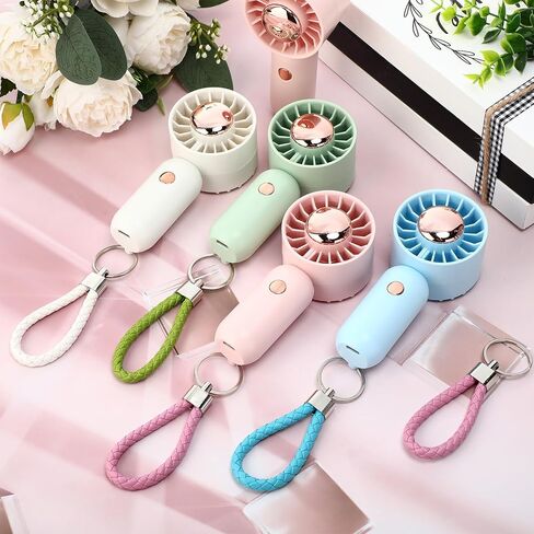 VIHOSE 12 Park Mini Portable Handheld Fan Bulk with Lanyard Cooling Small Fan 3 Speeds USB Powered Rechargeable Gift for Summer Travel Outdoor Indoor Office in Saudi Arabia