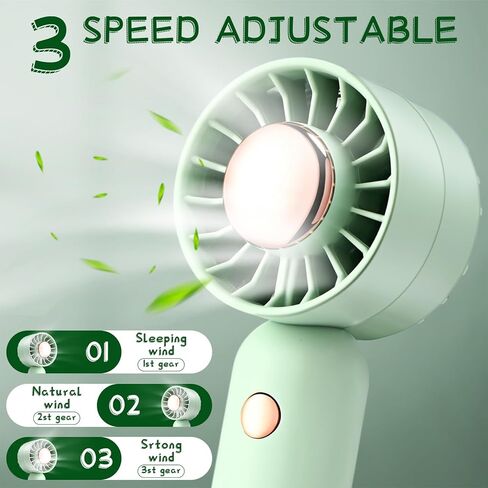 VIHOSE 12 Park Mini Portable Handheld Fan Bulk with Lanyard Cooling Small Fan 3 Speeds USB Powered Rechargeable Gift for Summer Travel Outdoor Indoor Office in Saudi Arabia