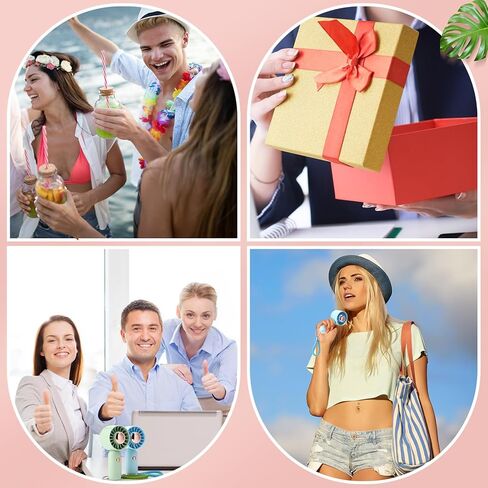 VIHOSE 12 Park Mini Portable Handheld Fan Bulk with Lanyard Cooling Small Fan 3 Speeds USB Powered Rechargeable Gift for Summer Travel Outdoor Indoor Office in Saudi Arabia