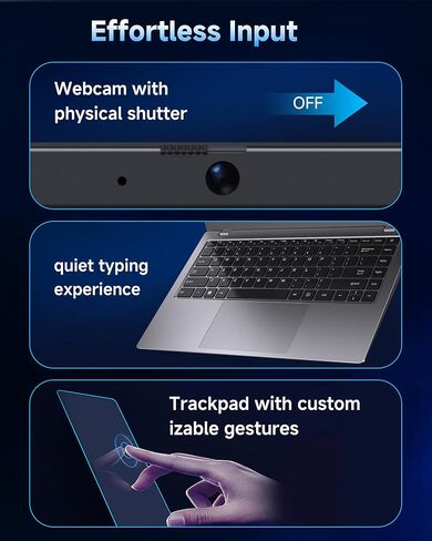 14 Inch Laptop 16GB RAM 512GB SSD, Laptop Computers with Pentium 6500Y CPU Up to 3.4GHz, FHD Screen, USB 3.2, Type-C, TF Card Slot, Portable Computer for Business and Student in Kuwait