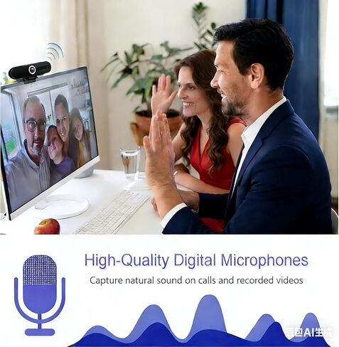 كاميرا ديل، مع ميكروفون وحامل ثلاثي القوائم وغطاء للخصوصية والتوصيل والتشغيل، تعمل على التكبير/الفرق/سكايب/Google Meet in Saudi Arabia