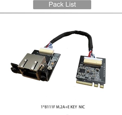 M.2 A E Key to Gigabit Ethernet Module for X86 Linux Single Board Computer SBC,RTL8111F Gigabit Ethernet Server NIC, Interface Card10/100/1000 Mbps RJ45 LAN, Support 2230/2280 in Saudi Arabia