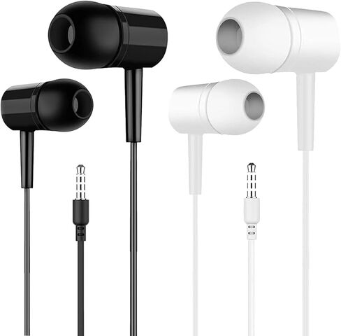 2 Pack Wired Earbuds with Microphone, Noise Cancelling Earbuds, HiFi Stereo Earphone with Clear Sound & Deep Bass, Compatible with Phone, Pad, PC, Laptop, Desktop Computer & Gaming in Saudi Arabia