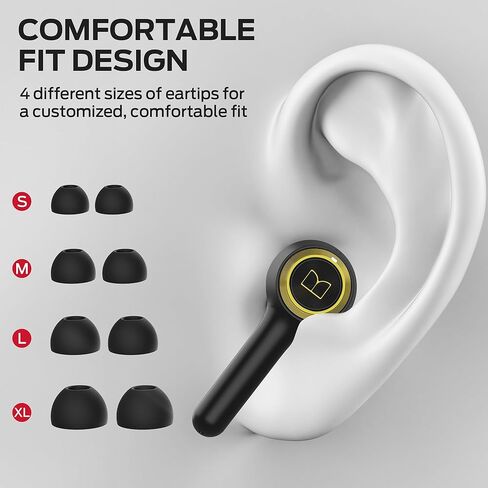 Monster Clarity 102 Plus Wireless Earbuds, Bluetooth Headphones with HiFi Stereo, 4 ENC Mic for Crystal Clear Call, 30H Playtime, Type-C Charging, IPX6 Waterproof in-Ear Ear Buds for Sports (Gold) in Kuwait