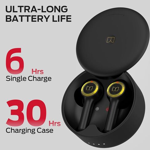 Monster Clarity 102 Plus Wireless Earbuds, Bluetooth Headphones with HiFi Stereo, 4 ENC Mic for Crystal Clear Call, 30H Playtime, Type-C Charging, IPX6 Waterproof in-Ear Ear Buds for Sports (Gold) in Kuwait