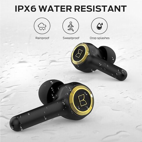 Monster Clarity 102 Plus Wireless Earbuds, Bluetooth Headphones with HiFi Stereo, 4 ENC Mic for Crystal Clear Call, 30H Playtime, Type-C Charging, IPX6 Waterproof in-Ear Ear Buds for Sports (Gold) in Kuwait
