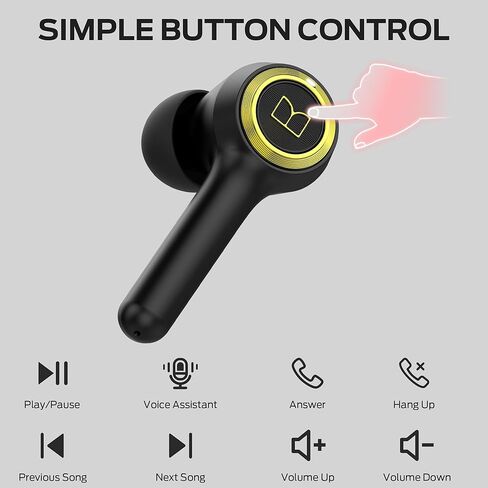 Monster Clarity 102 Plus Wireless Earbuds, Bluetooth Headphones with HiFi Stereo, 4 ENC Mic for Crystal Clear Call, 30H Playtime, Type-C Charging, IPX6 Waterproof in-Ear Ear Buds for Sports (Gold) in Kuwait