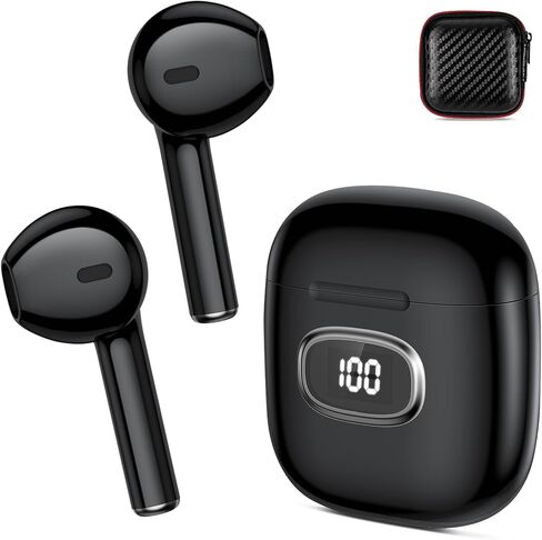 Wireless Earbuds for Samsung S25 Ultra S24 S23 Fe S22 Plus, 5.3 Bluetooth Headphone Cordless Ear Bud with Mic Stereo Earphone for iPhone 17 Air 16 15 Pro Max 14 Plus 13/Galaxy S21 Fold Flip/Pixel 10 9 in Saudi Arabia