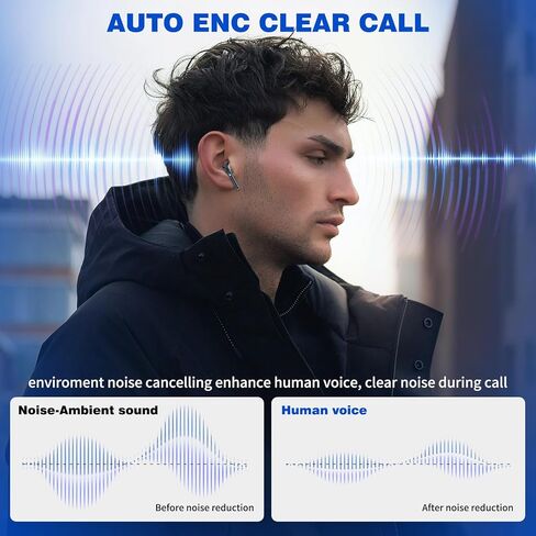 Wireless Earbuds for Samsung S25 Ultra S24 S23 Fe S22 Plus, 5.3 Bluetooth Headphone Cordless Ear Bud with Mic Stereo Earphone for iPhone 17 Air 16 15 Pro Max 14 Plus 13/Galaxy S21 Fold Flip/Pixel 10 9 in Saudi Arabia