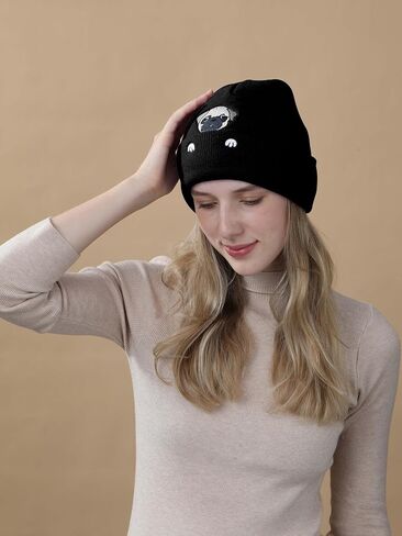 Pug Beanie Hat Gifts for Women Men Pug Lovers Dog Mom Dad Gifts Cute Pug Animals Stuff Pug Christmas Birthday Stuff in Saudi Arabia
