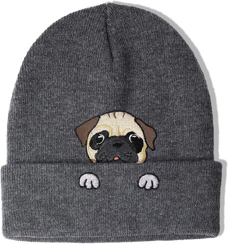 Pug Beanie Hat Gifts for Women Men Pug Lovers Dog Mom Dad Gifts Cute Pug Animals Stuff Pug Christmas Birthday Stuff in Saudi Arabia