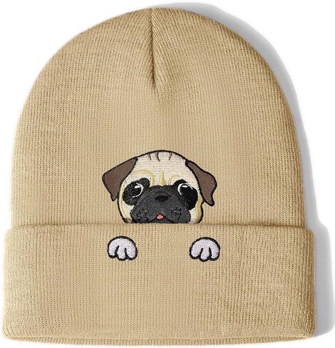 Pug Beanie Hat Gifts for Women Men Pug Lovers Dog Mom Dad Gifts Cute Pug Animals Stuff Pug Christmas Birthday Stuff in Saudi Arabia