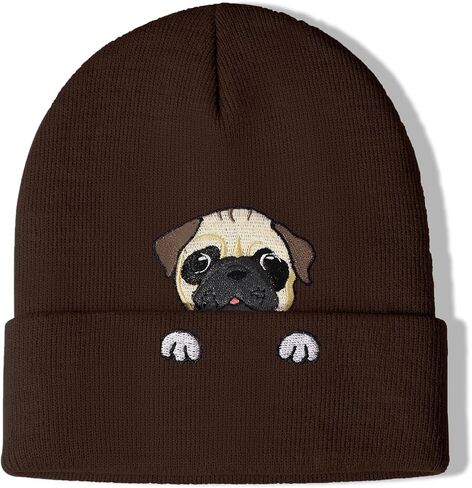 Pug Beanie Hat Gifts for Women Men Pug Lovers Dog Mom Dad Gifts Cute Pug Animals Stuff Pug Christmas Birthday Stuff in Saudi Arabia