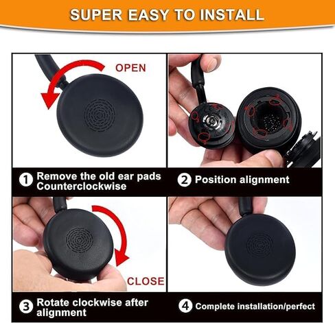 Engage 40 Ear Pads and Microphone Foam Replacement - defean Ear Cushions Compatible with Jabra Engage 50 II/Engage 40 Wired Headset((Do Not Fit Engage 50 Model) (Protein Leather) in Saudi Arabia