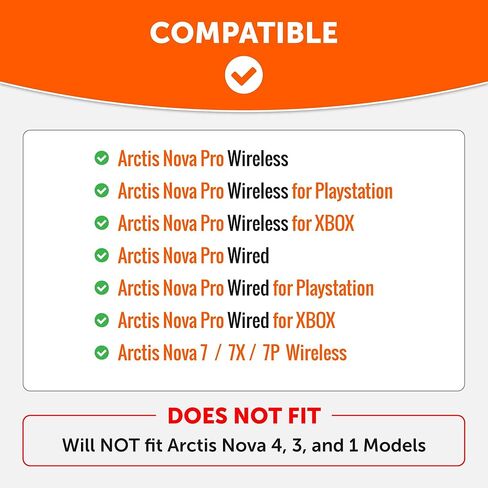 WC Arctis Nova Accessory Bundle Pack - Silicone Headband and Side Speaker Plate Upgrade for Arctis Nova Headsets by Wicked Cushions | 90's Black in Saudi Arabia