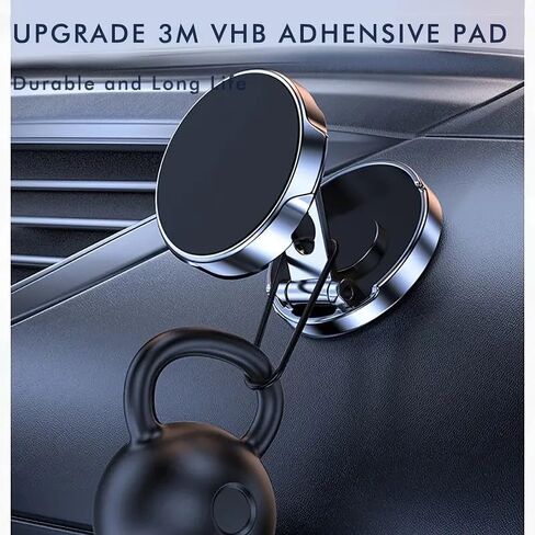 Universal Car Phone Holder for Car & Desk | 360° Foldable Rotation | Instant Snap-on Design for iPhone/Android (4-7 Inch Screens),Black. in Saudi Arabia