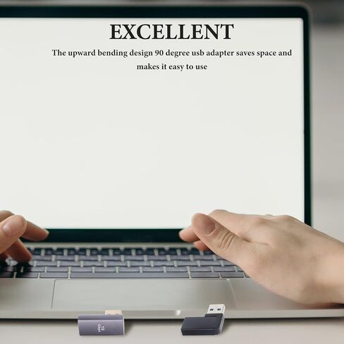 NOLITOY 2 قطعة USB 3.0 محول الزاوية اليمنى 90 درجة USB ذكر إلى أنثى موسع لملحقات الكمبيوتر المحمول بزاوية متوافقة مع أجهزة الكمبيوتر المحمولة in Kuwait