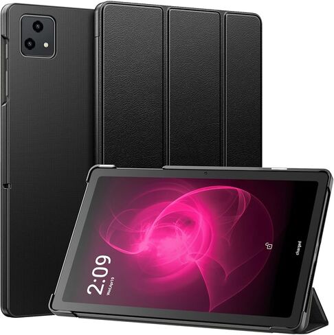 حافظة تابلت MoKo for T-Mobile Revvl Tab 5G مقاس 10.36 بوصة، حافظة حماية كاملة من الجلد النحيف مع حامل ثلاثي الطي لجهاز Revvl Tab 5G Tablet 2023 Resealesd، أسود in Kuwait