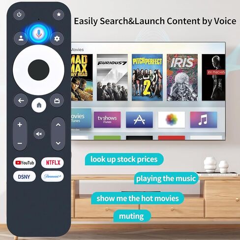 جهاز التحكم عن بعد الصوتي البديل من RETROSUN متوافق مع جهاز البث Onn Google TV 4K Pro in Saudi Arabia