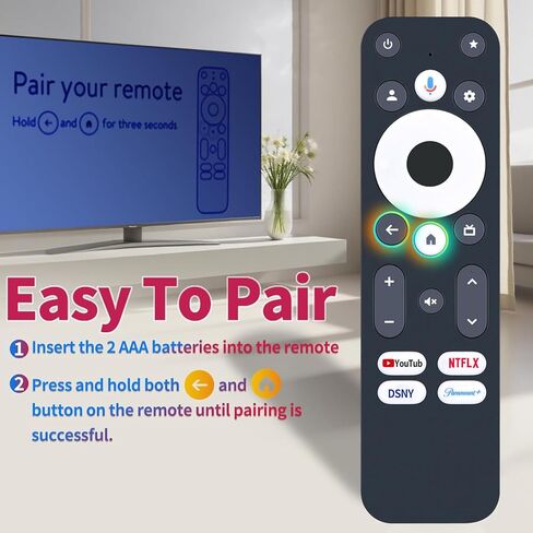 جهاز التحكم عن بعد الصوتي البديل من RETROSUN متوافق مع جهاز البث Onn Google TV 4K Pro in Saudi Arabia