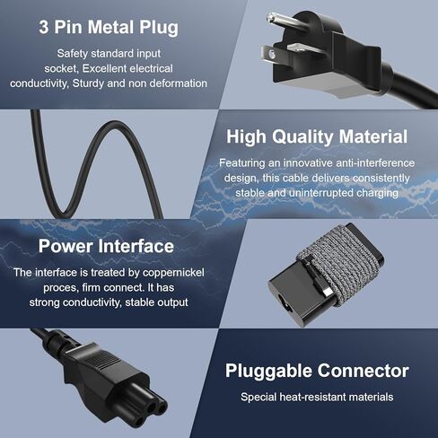 شاحن كمبيوتر محمول USB-C بقدرة 65 وات متوافق مع HP OmniBook 5 7، OmniBook 5 7 Flip، Omnibook X 14، X Flip 14 16، X Flip 2 في 1، Ultra 14 Next Gen AI Laptop Type C محول سلك الطاقة in Kuwait