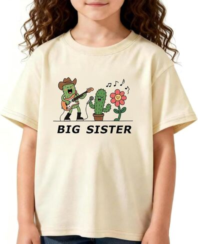 Big Sister Shirts for Girls Toddler Kids Announcement Outfit Promoted to Big Sis T-Shirt Short Sleeve Tees 2-8T in Saudi Arabia