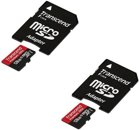 بطاقة ذاكرة الكمبيوتر اللوحي Samsung SM-T550، 2 × بطاقة ذاكرة microSDHC بسعة 128 جيجابايت مع محول SD in Kuwait