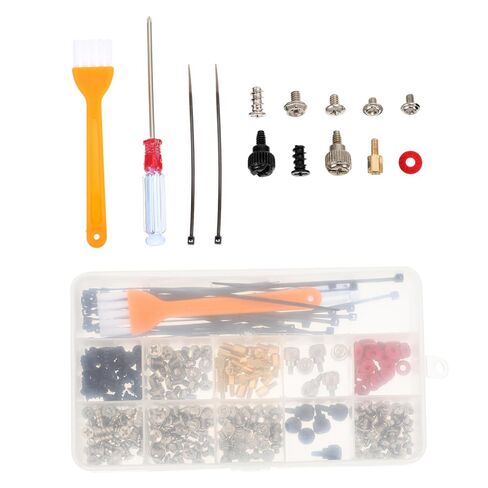 Lurrose Computer Screw Set for Desktop Cases Screwdriver Cable Ties and Cleaning Brush Standoffs Assortment Kit for Assembly and Maintenance in Saudi Arabia